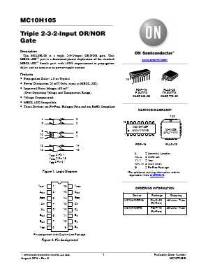 MC10H105 Datasheet PDF ON Semiconductor