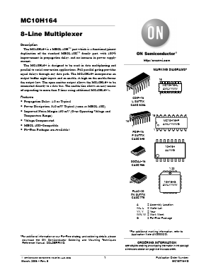 MC10H164 Datasheet PDF ON Semiconductor