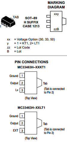 MC33463H-30LT1 Datasheet PDF ON Semiconductor