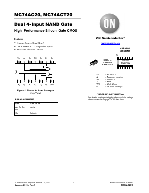 MC74AC20 Datasheet PDF ON Semiconductor