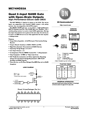 MC74HC03A Datasheet PDF ON Semiconductor