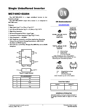 MC74HC1GU04 Datasheet PDF ON Semiconductor