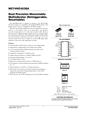 MC74HC4538A Datasheet PDF ON Semiconductor