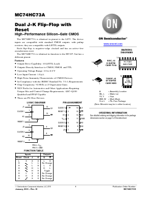 MC74HC73A Datasheet PDF ON Semiconductor