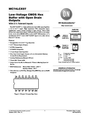 MC74LCX07 Datasheet PDF ON Semiconductor