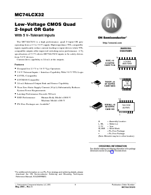 MC74LCX32 Datasheet PDF ON Semiconductor