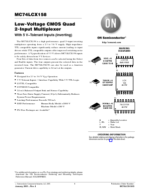 MC74LCX158M Datasheet PDF ON Semiconductor