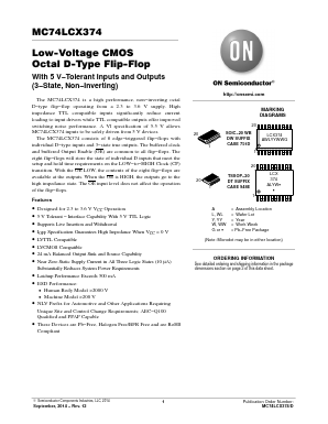 MC74LCX374DTR2G Datasheet PDF ON Semiconductor