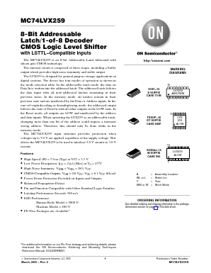 MC74LVX259 Datasheet PDF ON Semiconductor