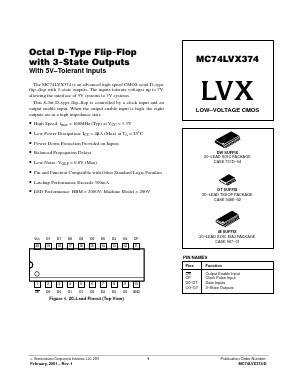 MC74LVX374 Datasheet PDF ON Semiconductor