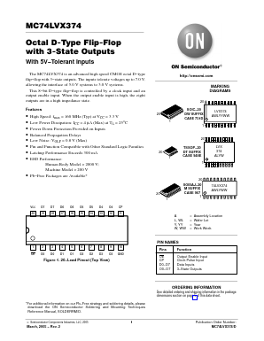 MC74LVX374 Datasheet PDF ON Semiconductor