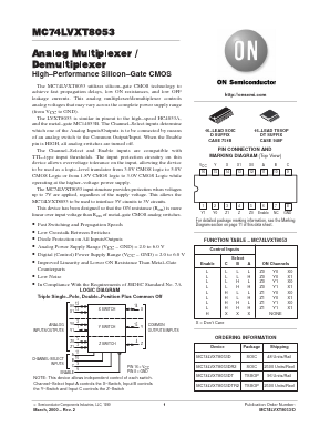 MC74LVXT8053 Datasheet PDF ON Semiconductor