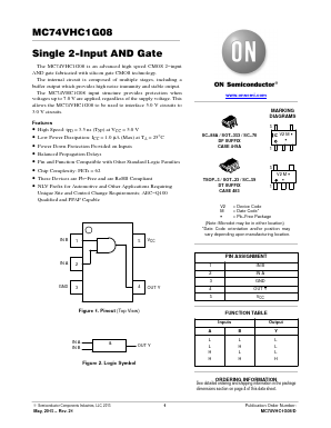 MC74VHC1G08 Datasheet PDF ON Semiconductor