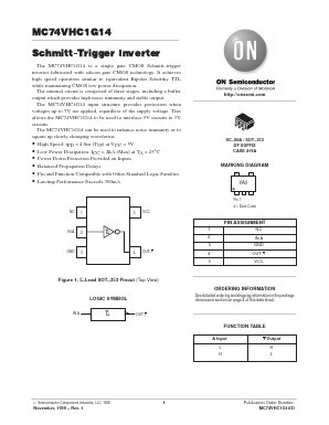 MC74VHC1G14 Datasheet PDF ON Semiconductor
