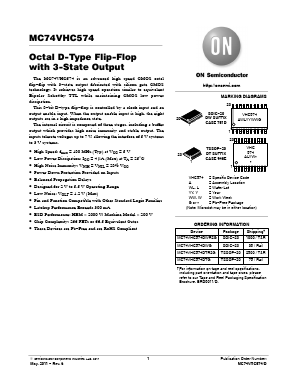 MC74VHC574 Datasheet PDF ON Semiconductor