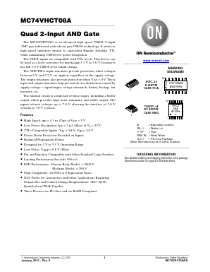 MC74VHCT08A Datasheet PDF ON Semiconductor
