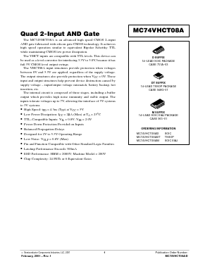 MC74VHCT08ADT Datasheet PDF ON Semiconductor