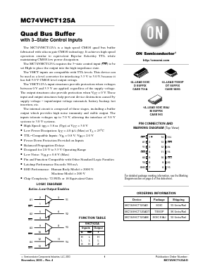 MC74VHCT125AD Datasheet PDF ON Semiconductor