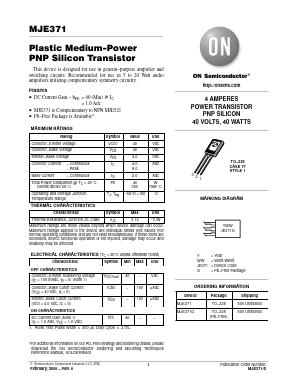 MJE371 Datasheet PDF ON Semiconductor