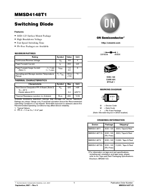 MMSD4148T1 Datasheet PDF ON Semiconductor