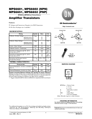 MPS6602RLRAG Datasheet PDF ON Semiconductor