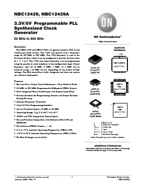 NBC12439 Datasheet PDF ON Semiconductor