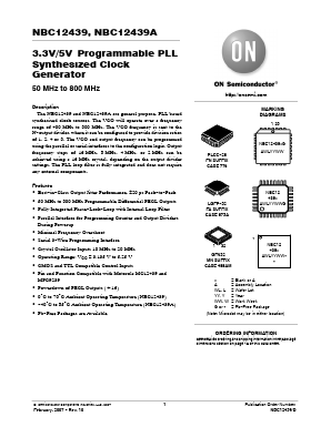 NBC12439 Datasheet PDF ON Semiconductor