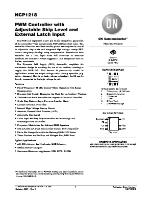 NCP1218 Datasheet PDF ON Semiconductor