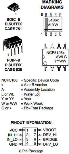 NCP5106APG Datasheet PDF ON Semiconductor