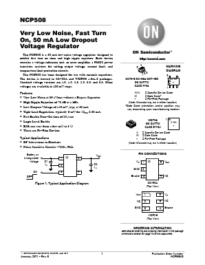 NCP508 Datasheet PDF ON Semiconductor