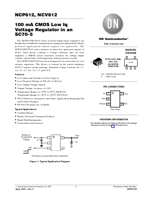 NCV612 Datasheet PDF ON Semiconductor