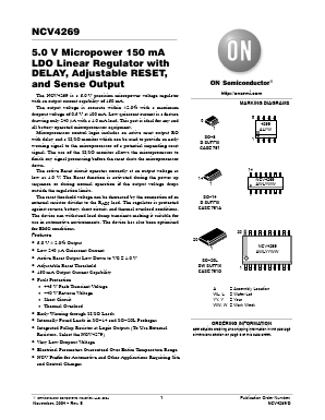 NCV4269 Datasheet PDF ON Semiconductor