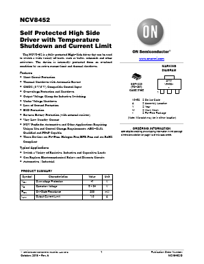 NCV8452STT3G Datasheet PDF ON Semiconductor