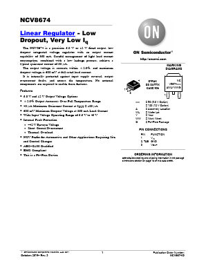 NCV8674 Datasheet PDF ON Semiconductor