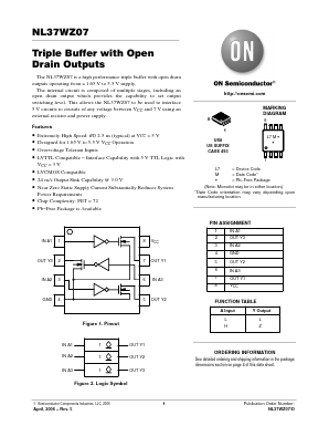 NL37WZ07 Datasheet PDF ON Semiconductor