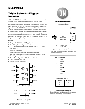 NL37WZ14USG Datasheet PDF ON Semiconductor