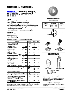 4805NG Datasheet PDF ON Semiconductor