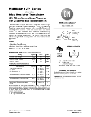 MMUN2214LT1 Datasheet PDF ON Semiconductor