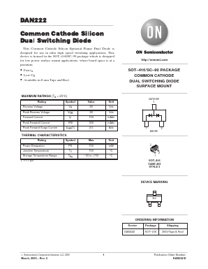 DAN222 Datasheet PDF ON Semiconductor