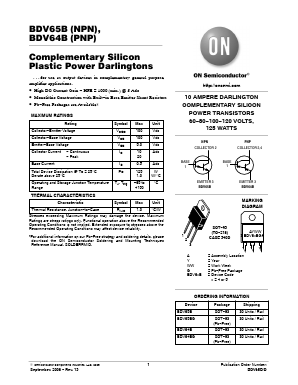 BDV65B Datasheet PDF ON Semiconductor