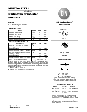 MMBT6427LT1 Datasheet PDF ON Semiconductor