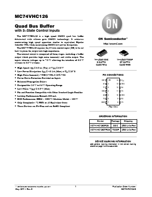 MC74VHC126DR2G Datasheet PDF ON Semiconductor