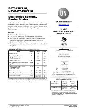 NSVBAT54SWT1G Datasheet PDF ON Semiconductor