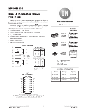 MC10H135ML1 Datasheet PDF ON Semiconductor