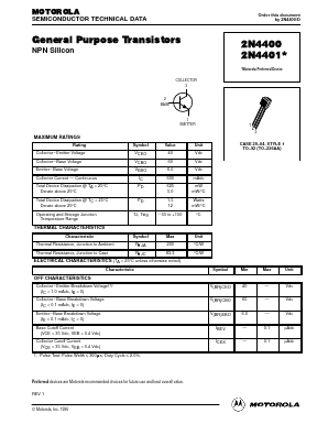 2N4401 Datasheet PDF ON Semiconductor