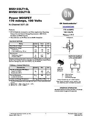 BSS123LT7G Datasheet PDF ON Semiconductor