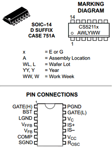 CS5211ED14 Datasheet PDF ON Semiconductor