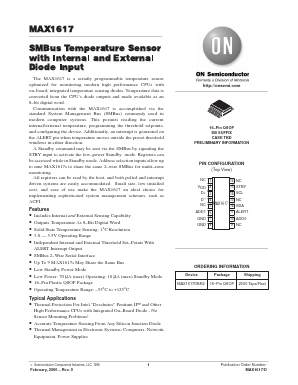 MAX1617 Datasheet PDF ON Semiconductor