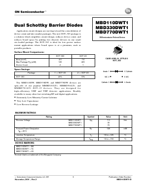 MBD110DWT1 Datasheet PDF ON Semiconductor