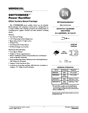 MBRD835L Datasheet PDF ON Semiconductor